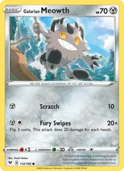 Galarian Meowth 112 — Vivid Voltage