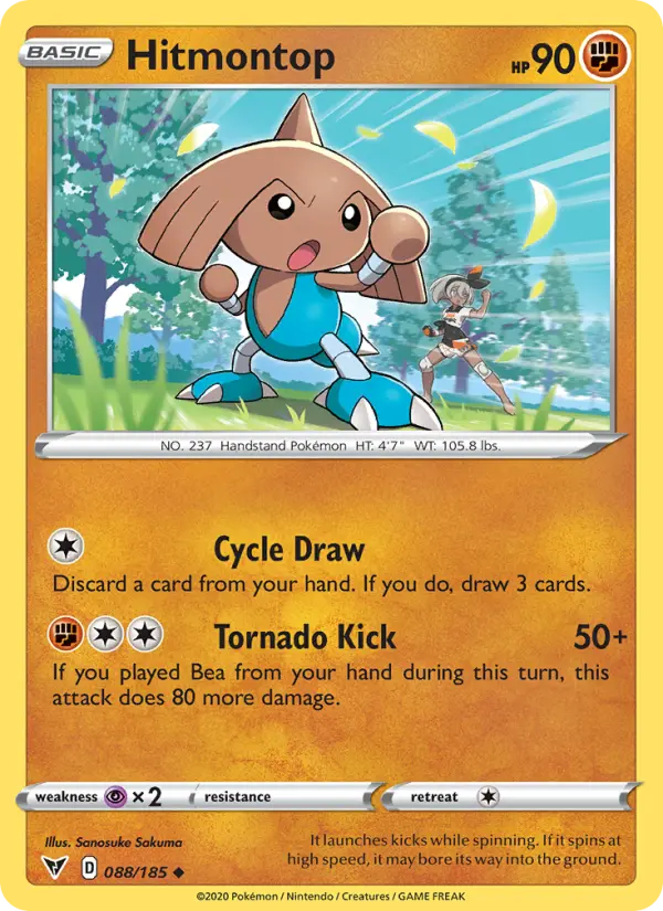 Hitmontop 88 card from Vivid Voltage