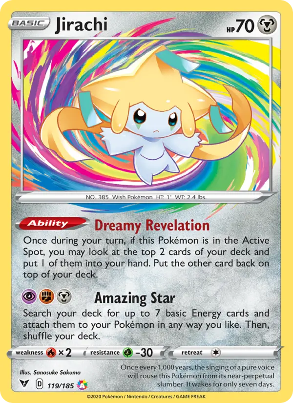 Jirachi 119 — Vivid Voltage 119, Holofoil finish