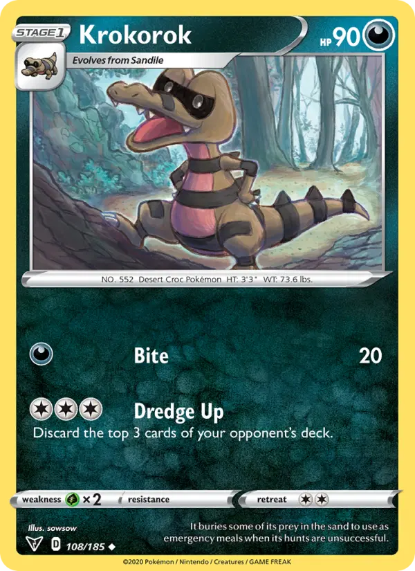 Krokorok 108 card from Vivid Voltage
