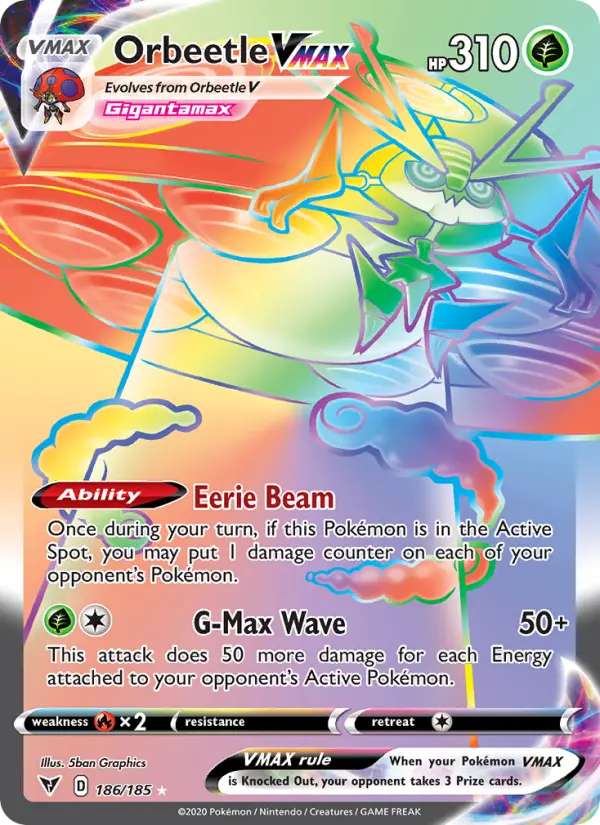 Orbeetle VMAX 186 — Vivid Voltage 186, Holofoil finish