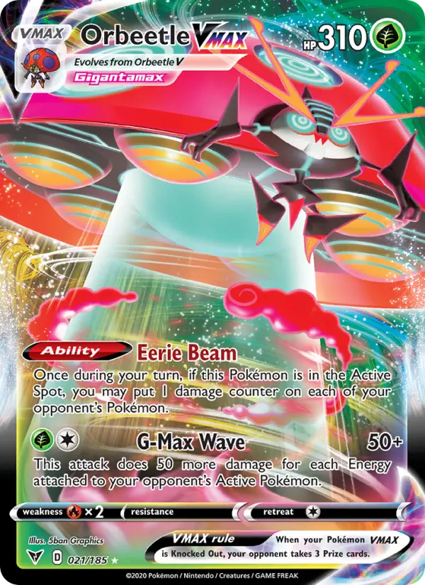 Orbeetle VMAX 21 card from Vivid Voltage