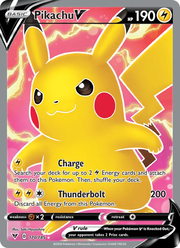 Pikachu V 170 — Vivid Voltage 170, Holofoil finish