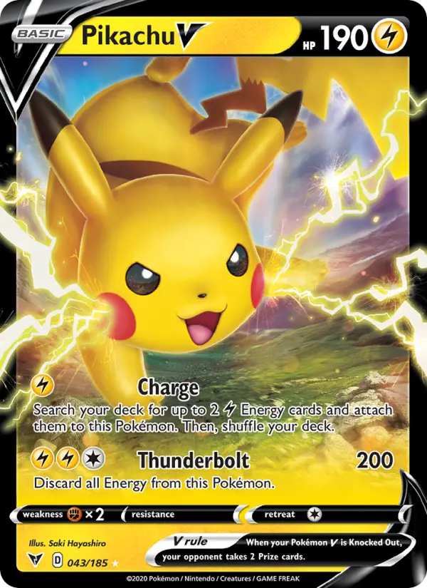 Pikachu V 43 — Vivid Voltage 43, Holofoil finish