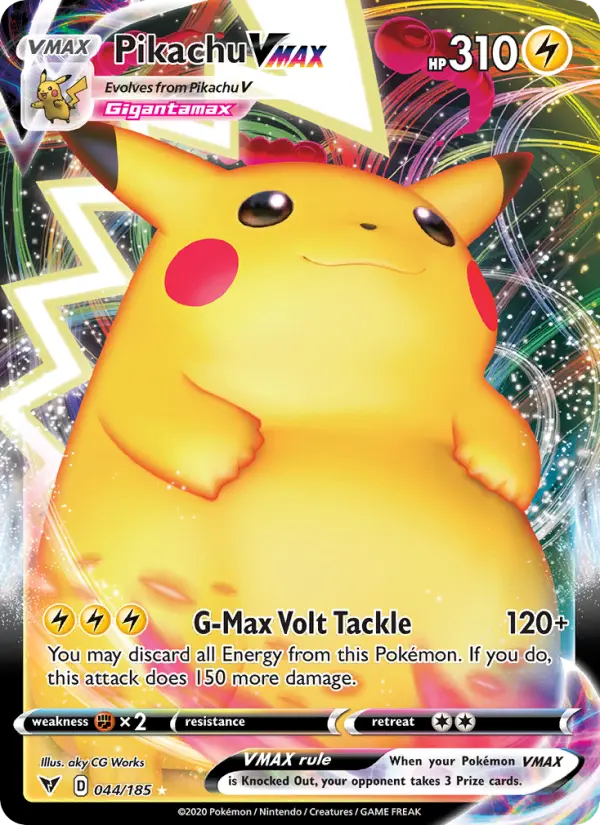 Pikachu VMAX 44 — Vivid Voltage 44, Holofoil finish
