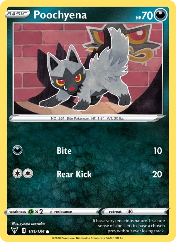 Poochyena 103 card from Vivid Voltage