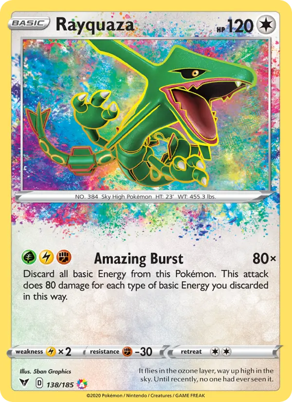 Rayquaza 138 — Vivid Voltage 138, Holofoil finish