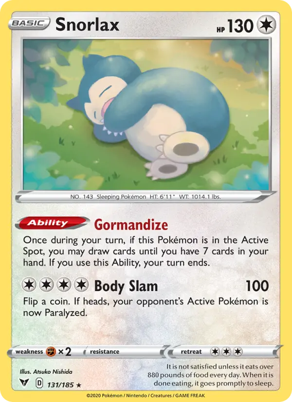 Snorlax 131 — Vivid Voltage 131, Holofoil finish