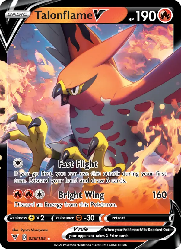 Talonflame V 29 card from Vivid Voltage