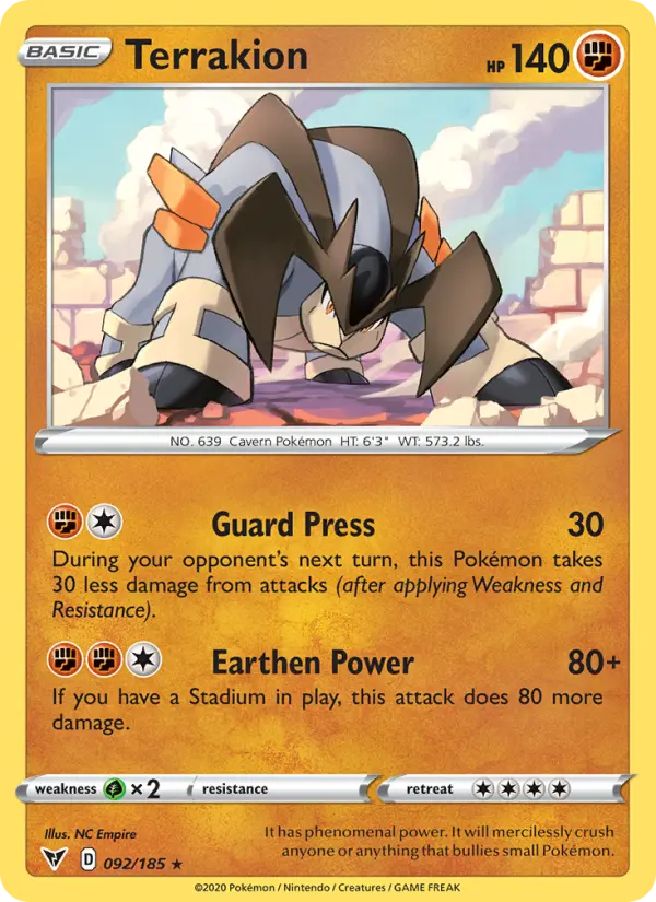 Terrakion 92 — Vivid Voltage 92, Normal finish