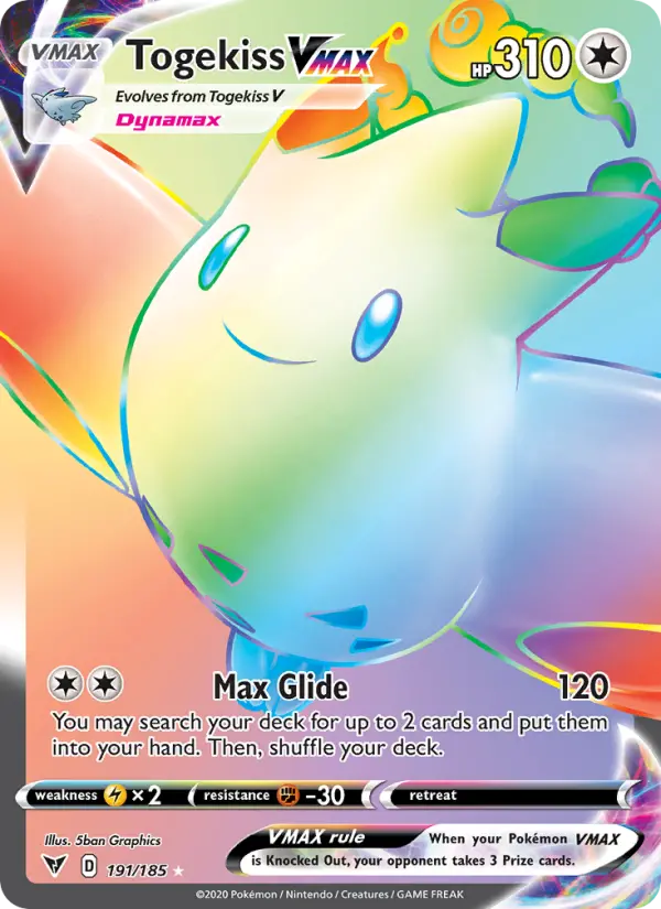 Togekiss VMAX 191 card from Vivid Voltage