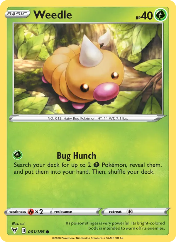 Weedle 1 card from Vivid Voltage