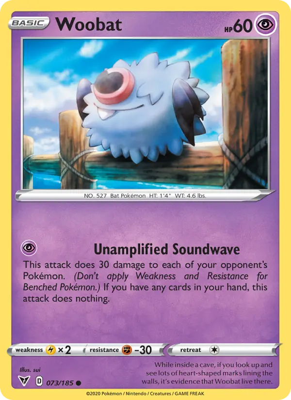 Woobat 73 card from Vivid Voltage
