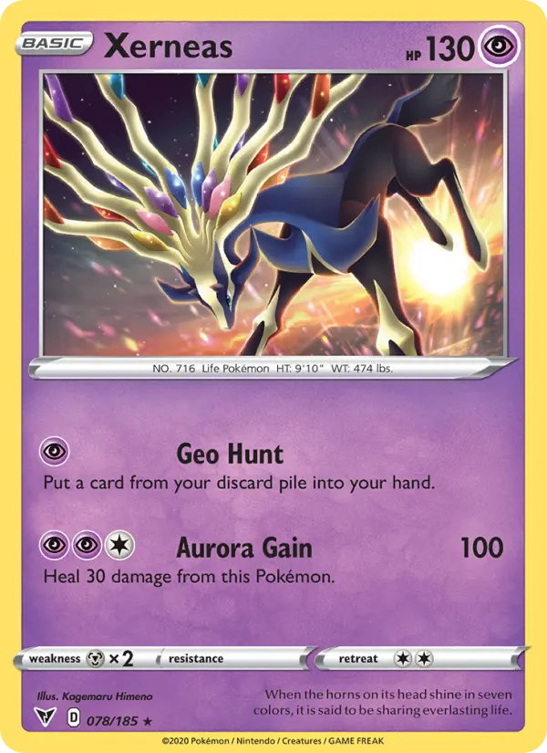 Xerneas 78 — Vivid Voltage 78, Holofoil finish