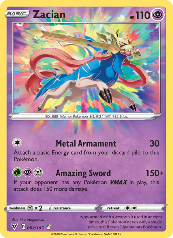 Zacian 82 card from Vivid Voltage