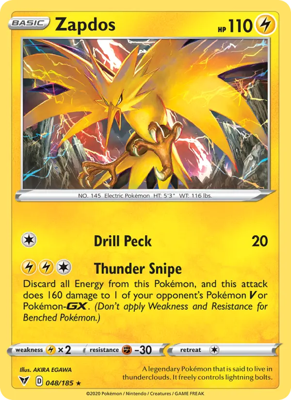 Zapdos 48 card from Vivid Voltage