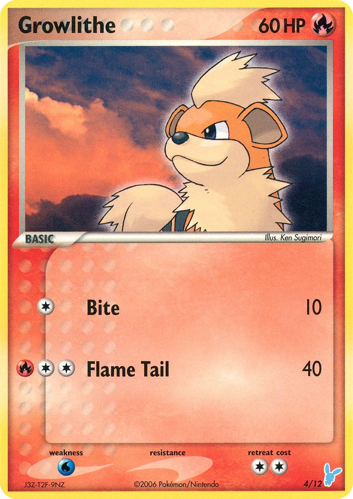 Growlithe 4 card from McDonald's Collection 2022