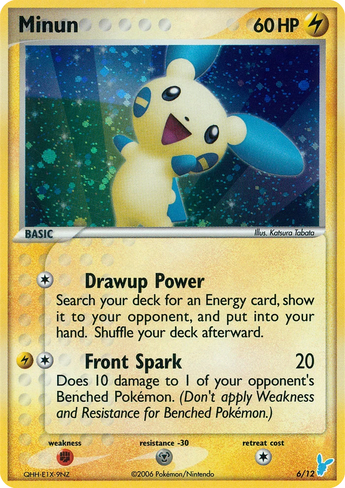 Minun 6 card from EX Trainer Kit 2 Minun