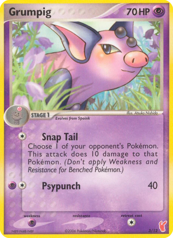 Grumpig 3 card from EX Trainer Kit 2 Plusle