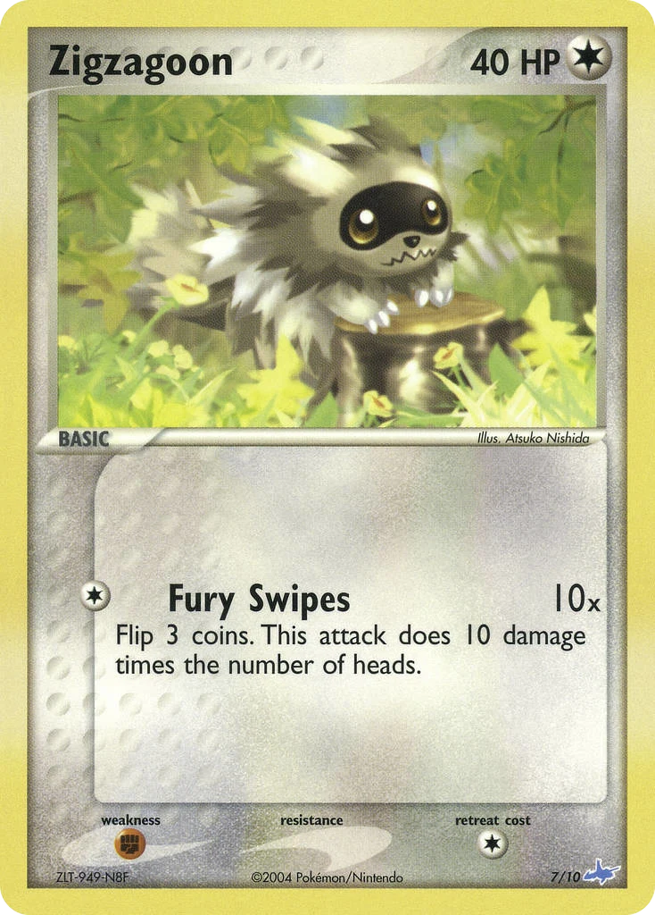 Zigzagoon 7 card from EX Trainer Kit Latios