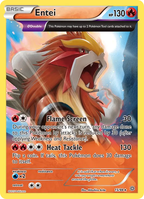 Entei 15 — Ancient Origins 15, Holofoil finish