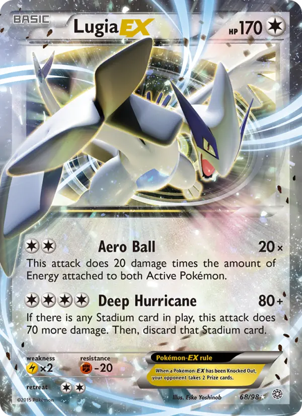 Lugia-EX 68 card from Ancient Origins
