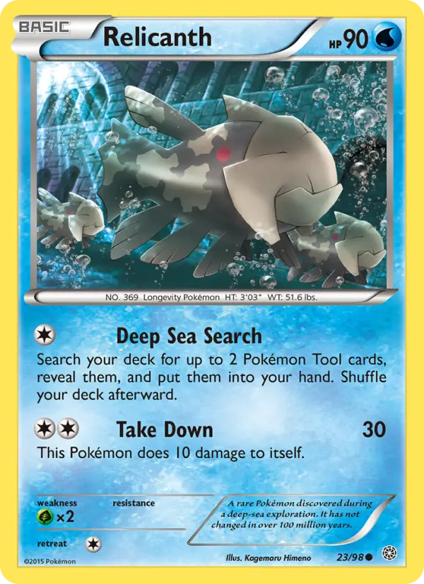 Relicanth 23 card from Ancient Origins