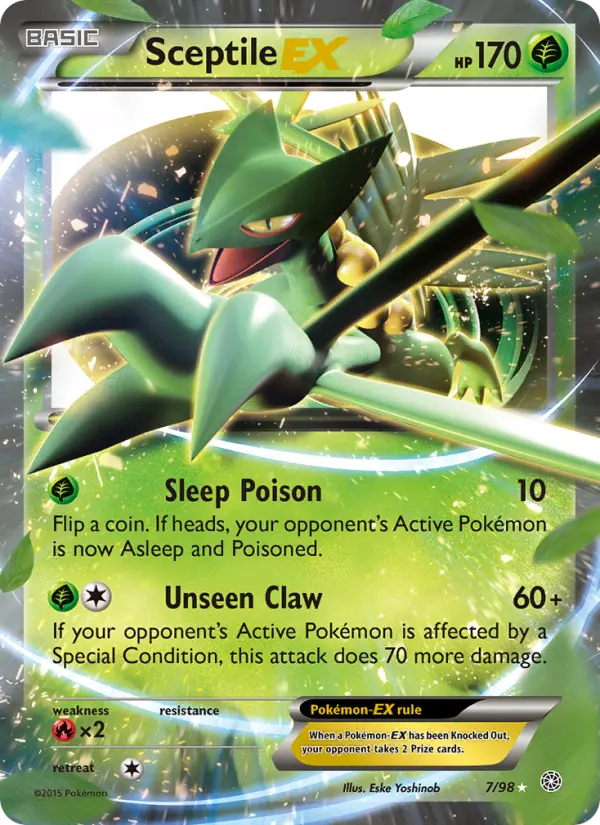 Sceptile-EX 7 — Ancient Origins 7, Holofoil finish
