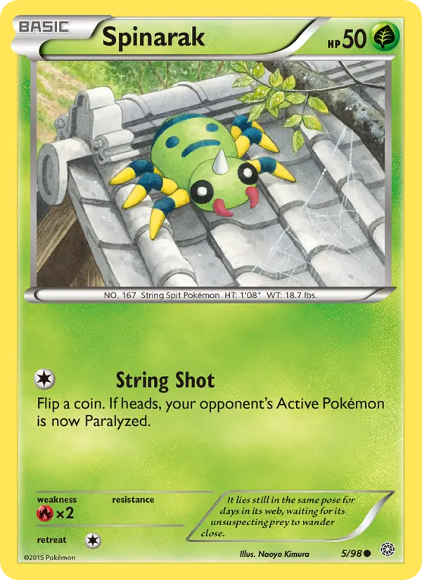 Spinarak 5 card from Ancient Origins
