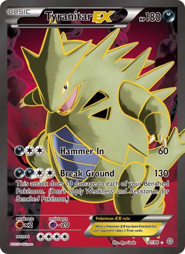 Tyranitar-EX 91 card from Ancient Origins