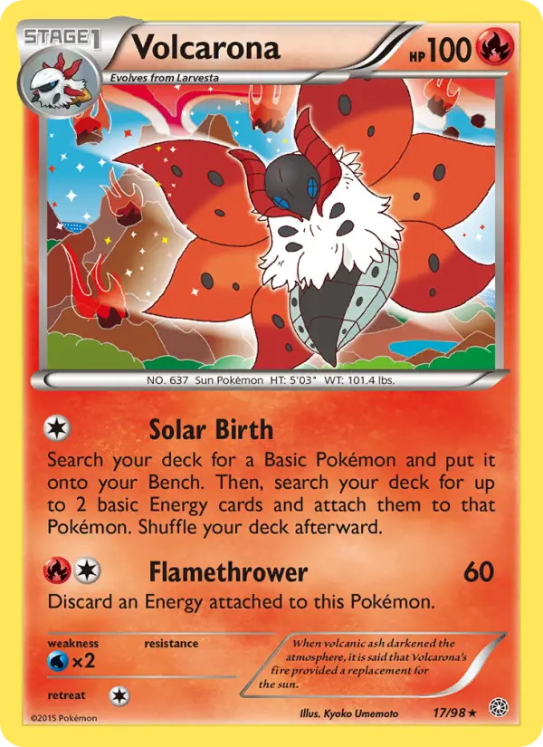 Volcarona 17 card from Ancient Origins