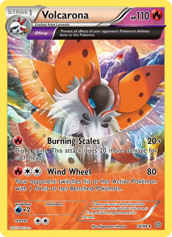 Volcarona 18 — Ancient Origins 18, Normal finish