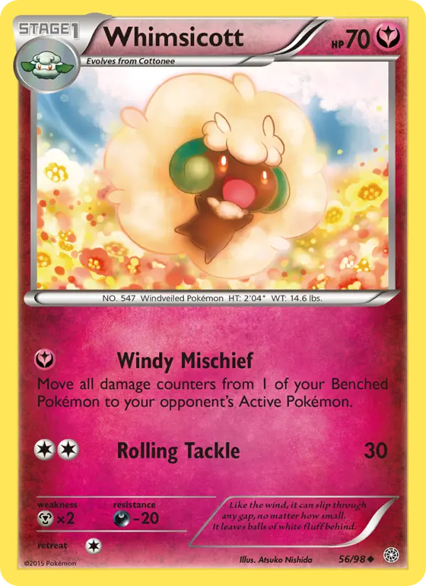 Whimsicott 56 card from Ancient Origins
