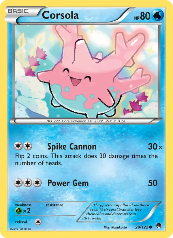 Corsola 29 card from BREAKpoint