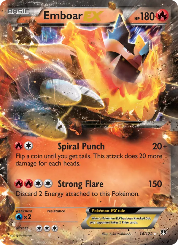 Emboar-EX 14 — BREAKpoint 14, Holofoil finish