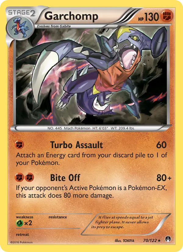 Garchomp 70 — BREAKpoint 70, Holofoil finish