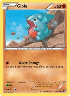 Gible 68 — shown as an example of the Reverse Holofoil finish
