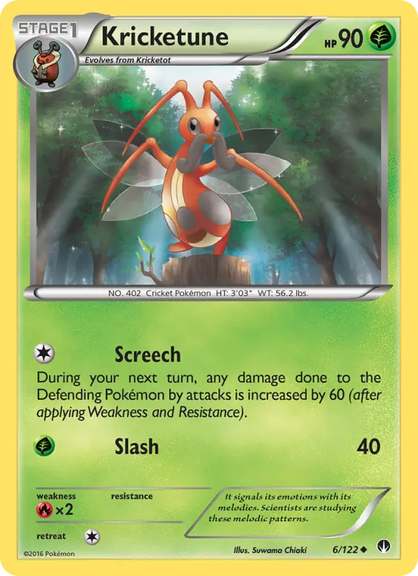Kricketune 6 card from BREAKpoint