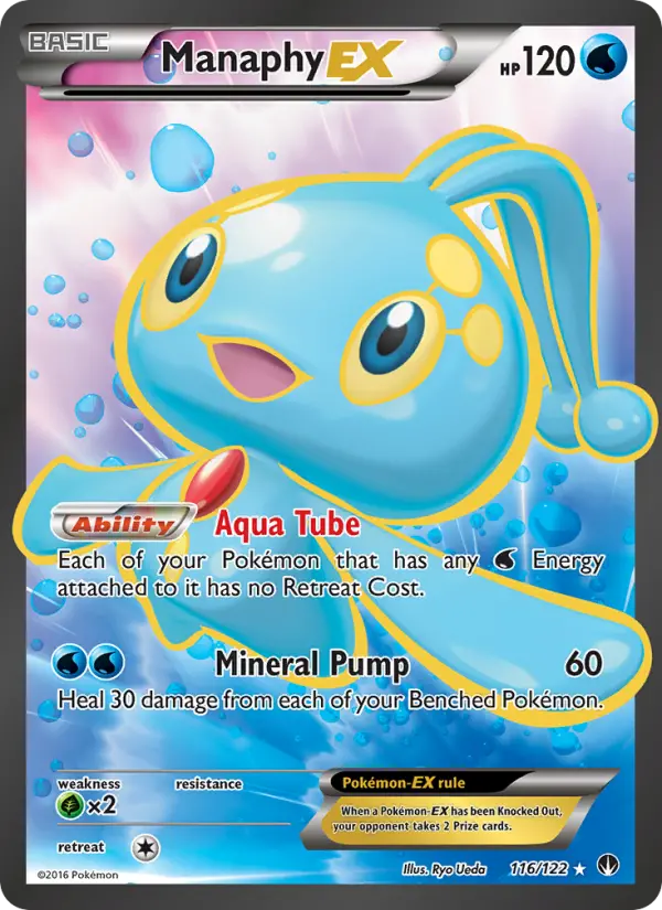 Manaphy-EX 116 — BREAKpoint 116, Holofoil finish