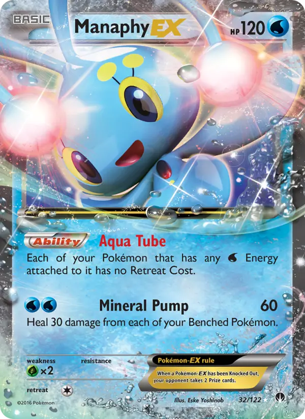 Manaphy-EX 32 — BREAKpoint 32, Holofoil finish