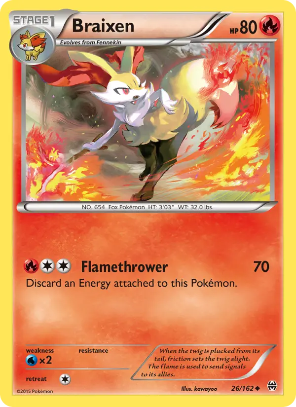 Braixen 26 card from BREAKthrough