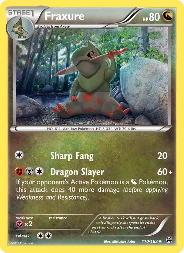 Fraxure 110 card from BREAKthrough