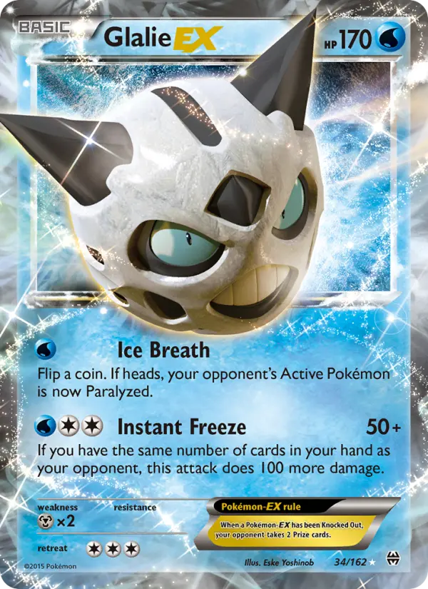 Glalie-EX 34 — BREAKthrough 34, Holofoil finish