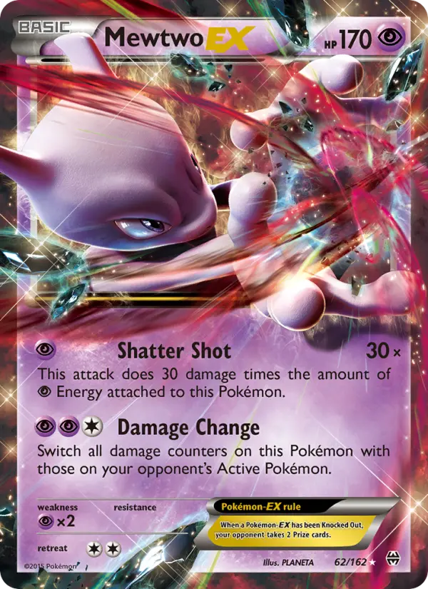 Mewtwo-EX 62 — BREAKthrough 62, Holofoil finish