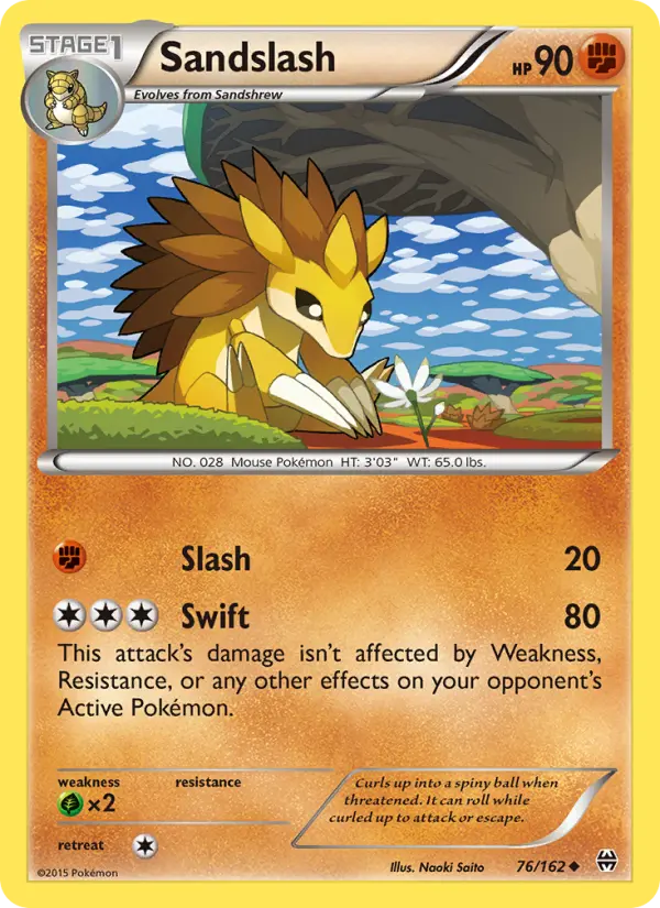 Sandslash 76 card from BREAKthrough