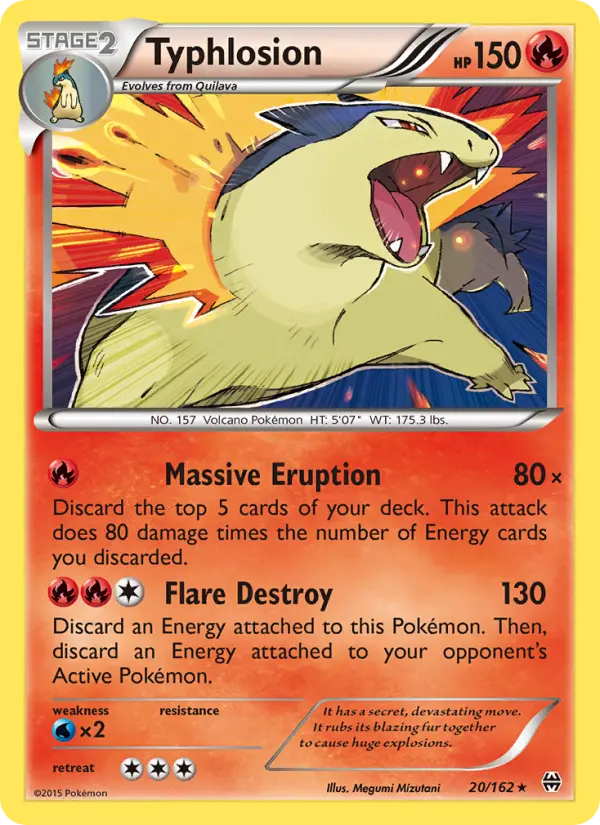 Typhlosion 20 — BREAKthrough 20, Holofoil finish
