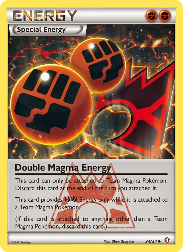 Double Magma Energy 34 card from Double Crisis