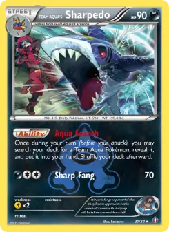 Team Aqua's Sharpedo — Double Crisis #21