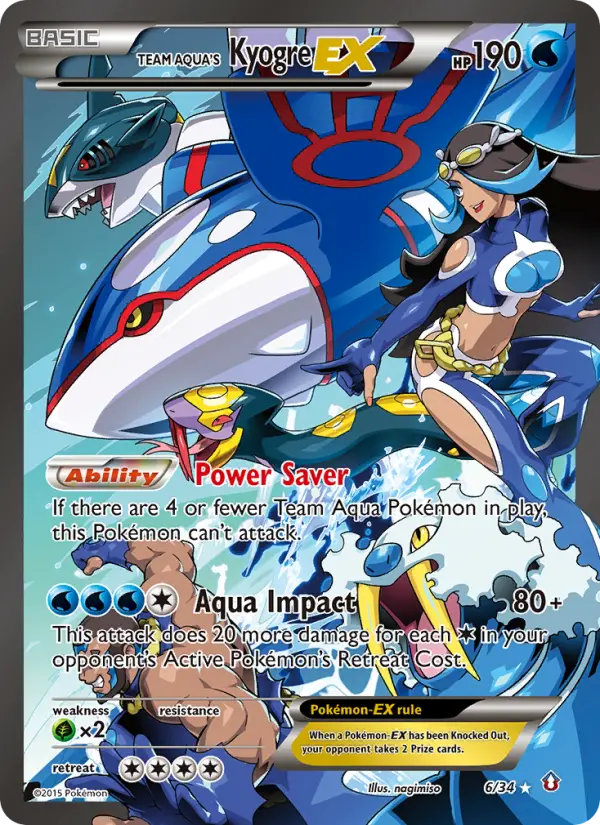 Team Aqua's Kyogre-EX 6 — the most expensive Kyogre card