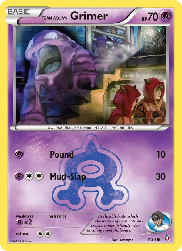 Team Aqua's Grimer 7 card from Double Crisis